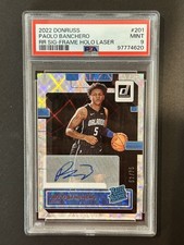 2022 Donruss Paolo Banchero Signature Frame Holo Laser /75 PSA 9 #201
