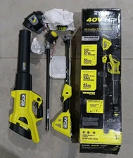  Ryobi RY40HPCK201K 40V Cordless Carbon Fiber Trimmer & Leaf Blower (TOOLS ONLY)