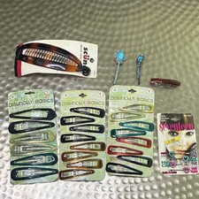 Distinctly Basics Girls Snap Hair Clips Lot, Multicolor Rhinestone Heart