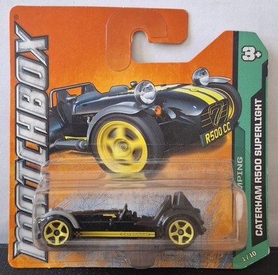 Rarität! Matchbox 1/48 (2012): '09 Caterham R500, schwarz - 'MBX Camping' (OVP)