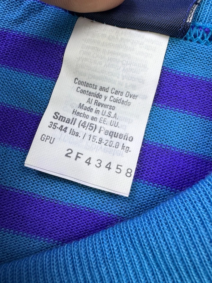 Suéter De Colección Carters Niña Pequeño 4-5 Azul Rayas 3/4 Manga Dolman Cuello Redondo EE. UU. Foto 4 de 4