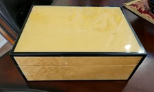 Vintage SAVINELLI ITALY Karelian Birch Humidor-Mid 20th Century -EXCELLENT Cond.