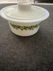 Pyrex Green Spring Blossom Crazy Daisy Butter Bowl with Plastic Lid