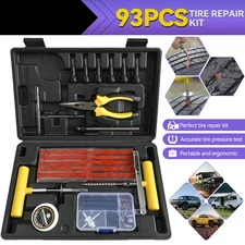 93PCS Tire Puncture Repair Kit Heavy Duty Offroad Plugs For Tubeless Tire