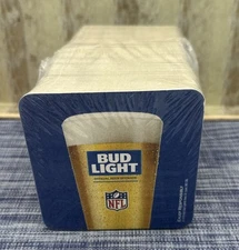 125 Bud Light NFL Beer Coasters 2018 Budweiser FULL SLEEVE - Bar Man Cave