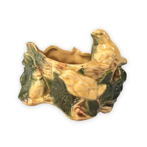 Vintage McCoy Bird Nest Planter Pottery Bird Figurine Planter USA