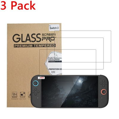 #ad 3 Pack Screen Protector for Nintendo Switch 2 2025 Tempered Glass Clear Film $5.99