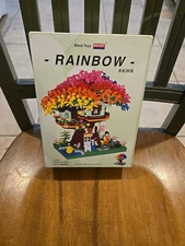 Architecture Rainbow Tree Building Block, Colorful Tree House Garden BuildingNew