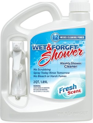 Shower Cleaner Spray   No Scrubbing, Multi-Surface, Fresh Scent, 64 oz