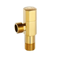 Brass Angle Stop Valve 1/2'' Inlet and Outlet Caliber 1/4 Turn Shut Off Valve...