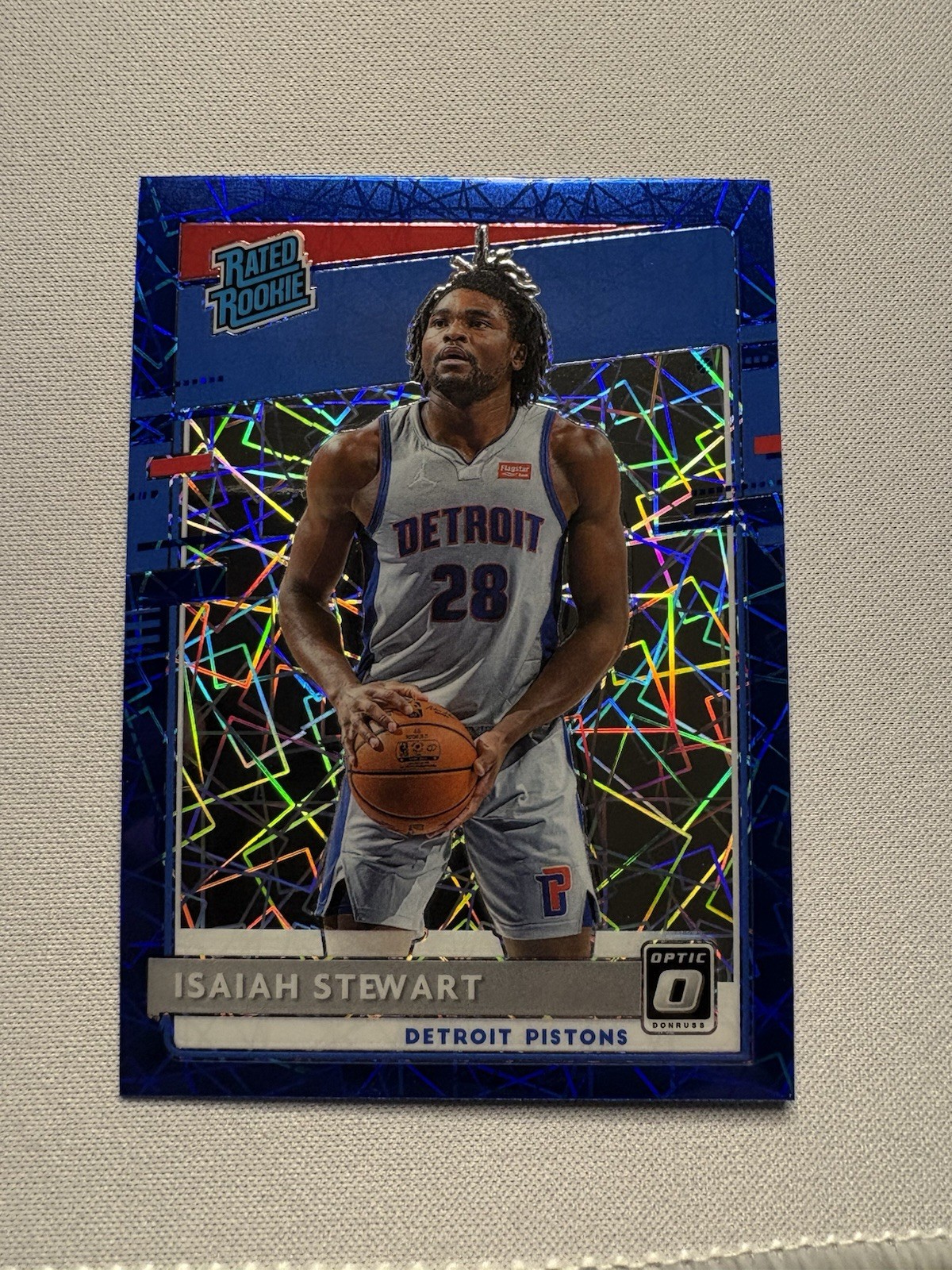 2020-21 Panini Donruss Optic Isaiah Stewart Rated Rookie #166 Blue Velocity