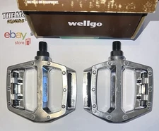 Wellgo 313 Platform Bike Pedals - Alloy Body, Durable Grip - NEW