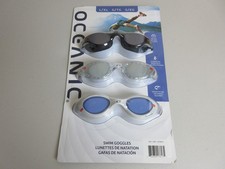 Oceanic Swim Goggles 3-Pack Large / X-Large Brand New Sealed 