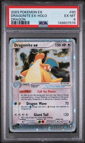 2003 Pokemon EX Dragon Dragonite EX Holo Rare 90/97 PSA 6