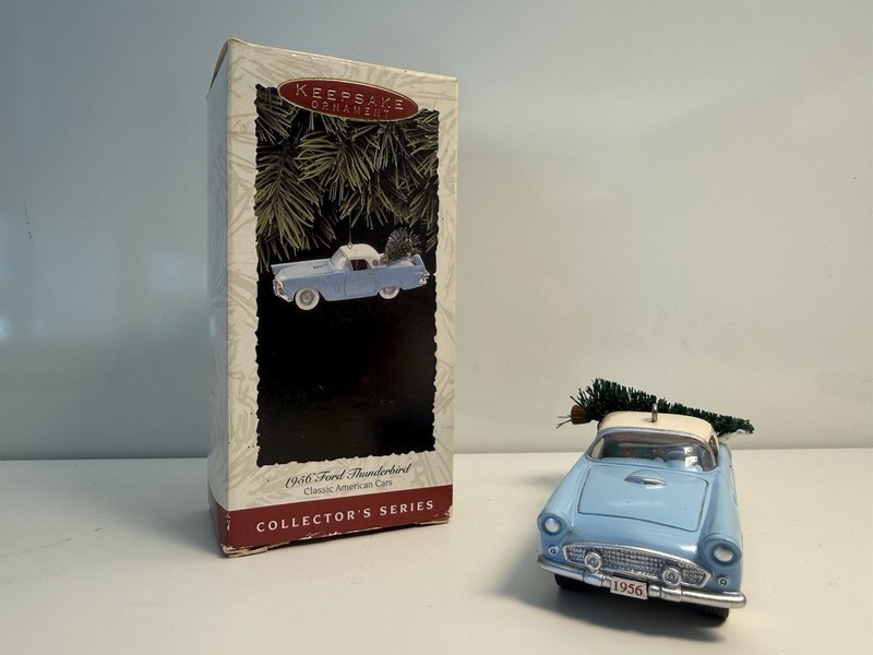 Hallmark Keepsake 1956 Ford Thunderbird Blue Ornament Classic American Cars 1993