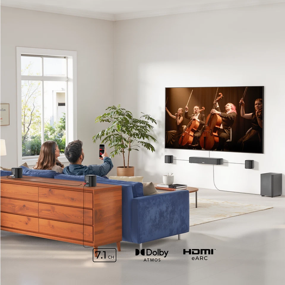 ULTIMEA 7.1CH Soundbar für TV, Dolby Atmos Surround Sound System mit Subwoofer - Bild 4 von 4