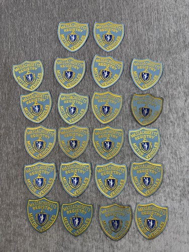 Vintage Massachusetts Registry Of Motor Vehicles Patch Lot of 22 OBSOLETE DMV