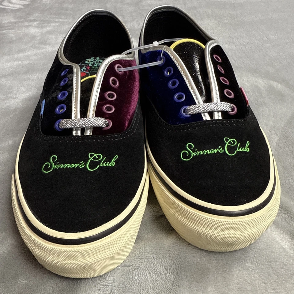 Vans X Feature Sinner’s Club Parte II OG Auténtico LX 10.5 Hombres/12 Mujeres Terciopelo Foto 3 de 4