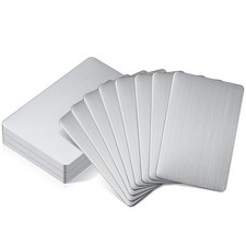 12 Pcs Stainless Steel Metal Business Card 0.8mm Thick Sublimation Blank Cards