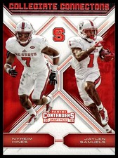 2018 Panini Contenders Draft Picks Jaylen Samuels / Nyheim Hines #5 Connections