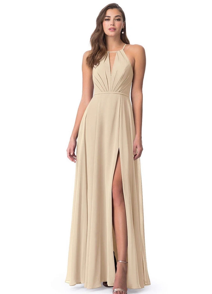 champagnerfarbenes Brautjungfernkleid - Bild 2 von 3