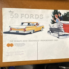 Ford 1959 'The 59 Fords' Sales Brochure Catalog Dealer Showroom Handout