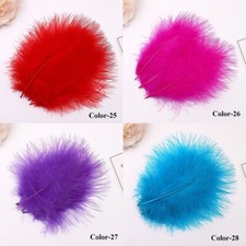 50X Truthahnfeder DIY Nähen Basteln Kostüm Dekoration Flugfeder 10-18cm Weich