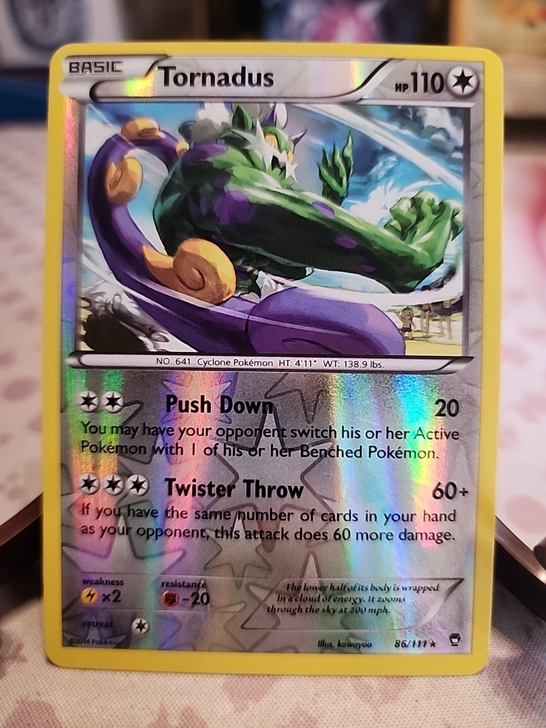 Tornadus 86/111 Pokemon Card Reverse Holo XY Furious Fists 2014 NM/LP