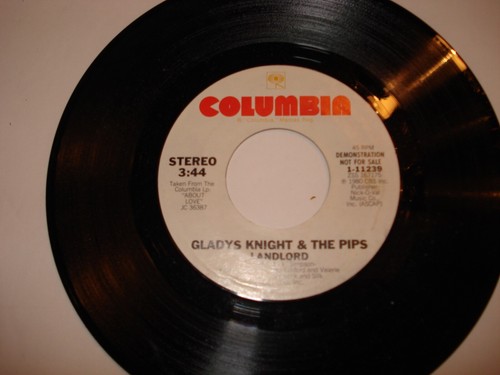 Soul Nm! 45 Gladys Knight & The Pips - Landlord ~ Columbia WLP PROMO - Picture 2 of 2