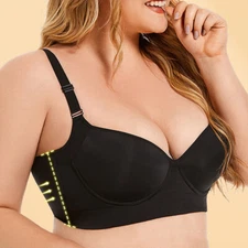 Women Bras Large Band AAABCD Cup Underwire Brassiere Solid Color Beauty Bralette