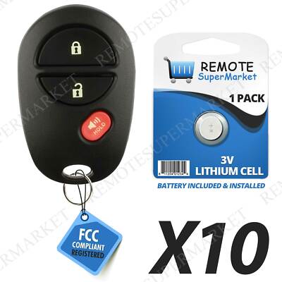 Lot Of 10 Bulk Replacement Remote Key Fob For Toyota Sequoia 04-14 & Tundra 07-15