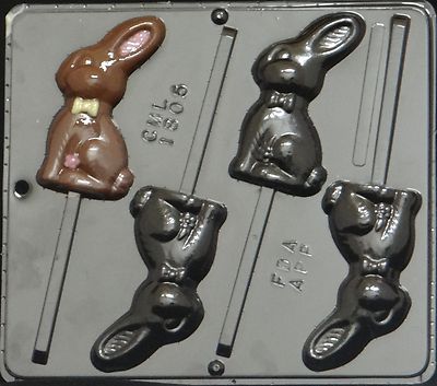 Bunny Lollipop Chocolate Candy Mold Easter  1805 NEW