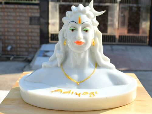 Resin Lord Adiyogi Shiva Statue for Home Decor Gifts & Dashboard-