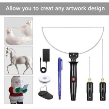 US Plug 3 in 1 Hot Knife Foam Cutter Hot Cut Styrofoam Engraving Tip Tools Kit