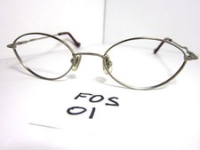 Vintage FOSSIL Eyewear Eyeglasses Frame Maggi C8F Red Silver FOS-01