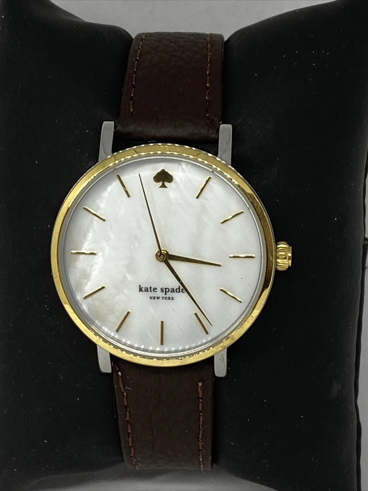 Orologio da polso donna Kate Spade New York 0781 pelle marrone quadrante bianco analogico XX578