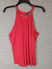 NAIF Size L  Red Sleeveless Halter Blouse