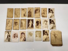 Lote de 21 tarjetas de cigarrillo victorianas dama actriz dulce caporal almirante honesto