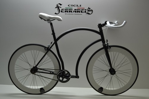 Fixed bike single speed bici scatto fisso nera e bianca personalizzabile |  eBay