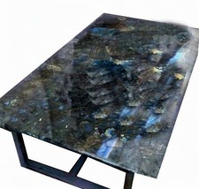 Labradorite Gems Stone Table Top for Coffee Table Dining Table Bed side Table