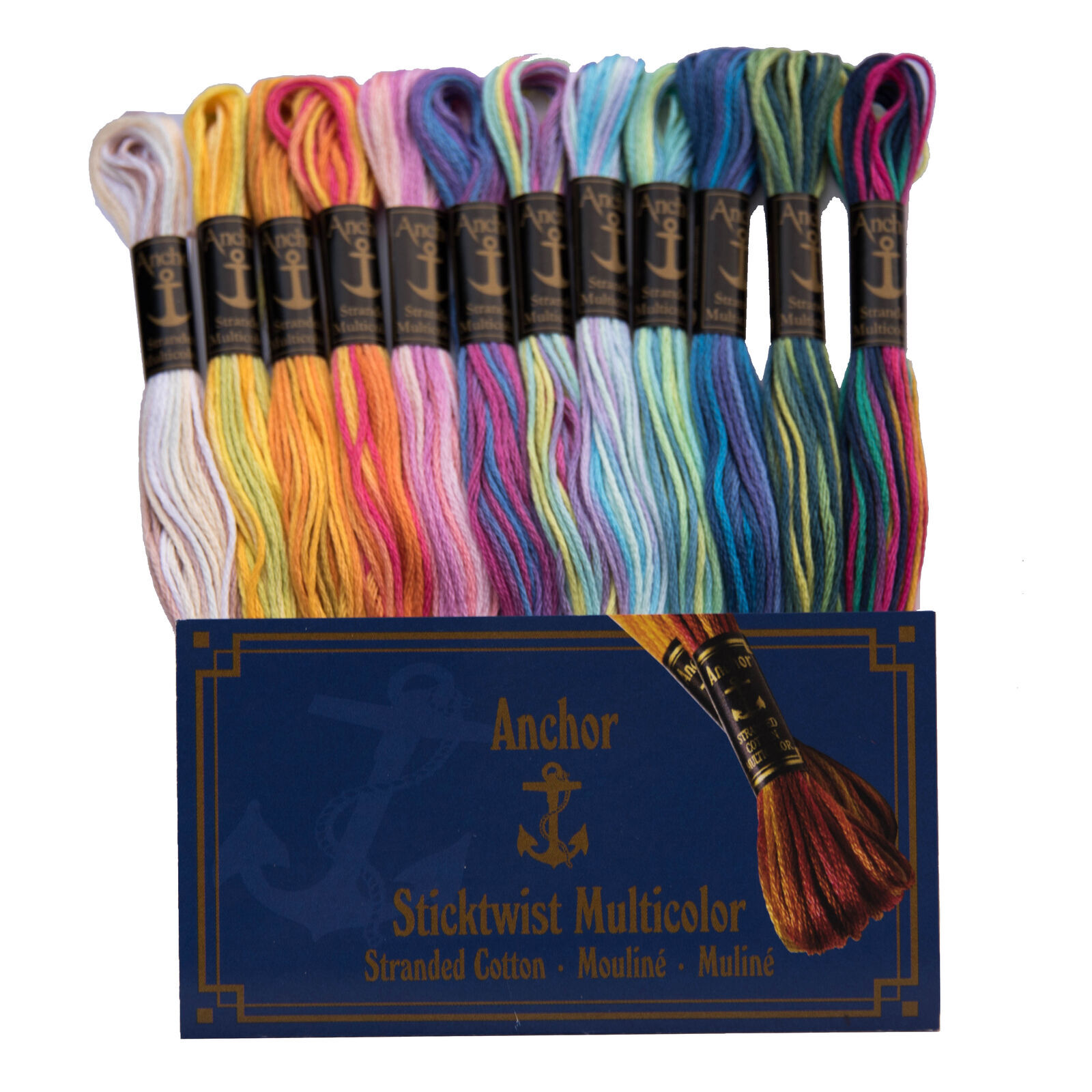 Anchor Sticktwist Multi Colour Stranded Cotton 12 x 8m Skeins