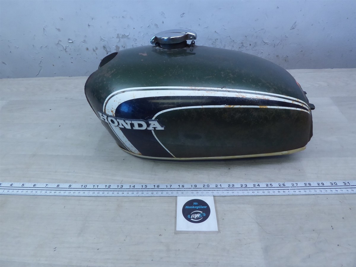 1973 Honda CB350 Twin H526) green gas petrol fuel tank with cap