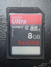 SANDISK 8GB 30 MB/s Class 6 Ultra SDHC Memory Card - USED