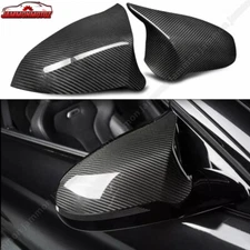 Dry Real Carbon Fiber Mirror Cover Caps Add-on For BMW M2 M3 M4 F80 F82 F83 F87