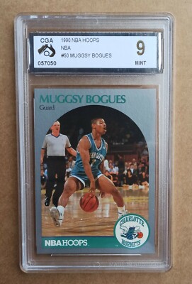 Muggsy Bogues Hoops 1990/91 - Basketball Card #50 CGA 9 MINT not