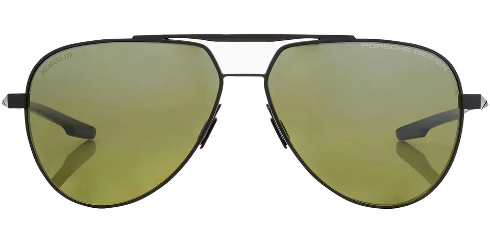 Óculos de sol aviador moderno preto polarizado Porsche Design com XTR Tech P893562A IT - Imagem 2 de 3