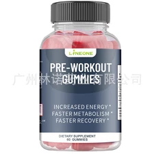 Pre-Workout Energy Gummies WITH CREATINE Strawberry Flavor| 2bottles