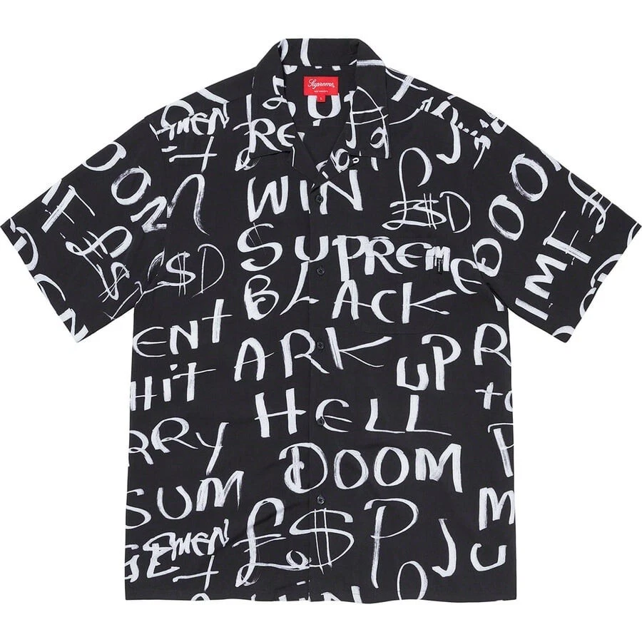 Chemise Supreme Arche Noire Rayonne S/S noire FLAMBANT NEUVE PETITE TAILLE