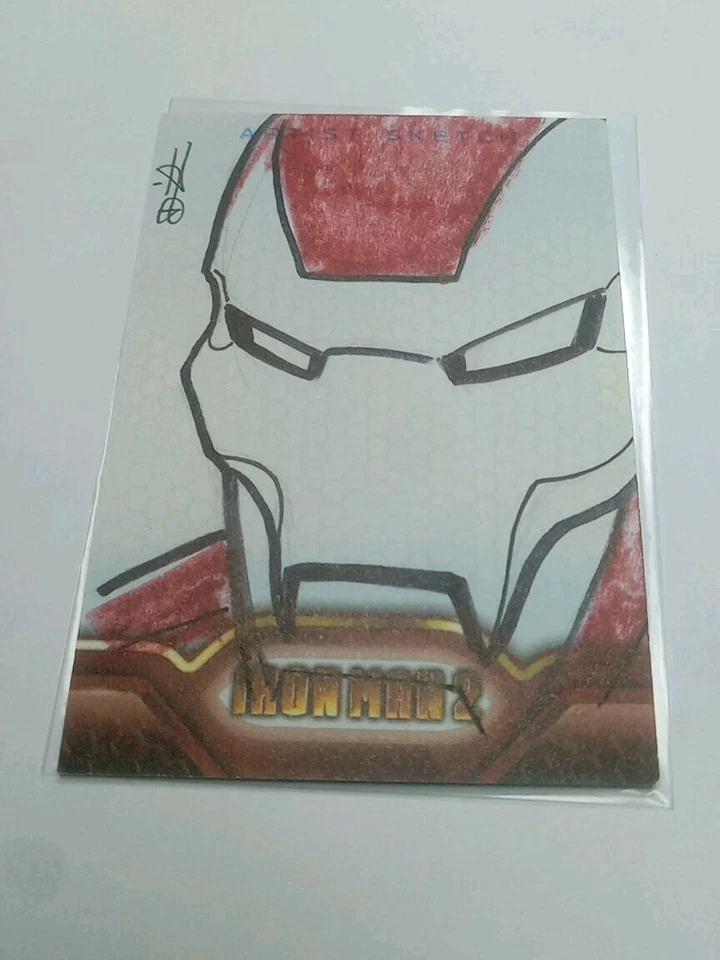 2010 Marvel Iron Man 2 Signed 1/1 Artist Sketch Card Insert Jason Hand Drawn - Image 3 of 4