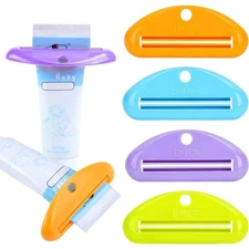 Hanging Toothpaste Tube Squeezer Roller Dispenser Clip Holder 4 Pack